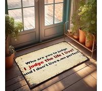 FZFN Felpudo con texto en inglés "Thankful Who Are You To Judge My Life?" (40 x 60 cm)