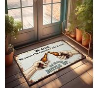 FZFN Felpudo de invierno con texto en inglés "Cheers To Drinking: A Fun Twist On A Familiar Phrase Doormat Home Bar Decor Rugs For Kitchen (40 x 60 cm)
