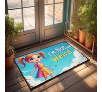 FZFN Felpudo de invierno para exteriores, abraza tu singularidad: I'M Not Weird, tapete decorativo para el hogar, bar, cocina (40 x 60 cm)