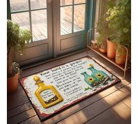 FZFN Felpudo de primavera para entrada al aire libre, tu mente es un jardín: cultivando pensamientos y semillas para el crecimiento, felpudo para decoración de porche, decoración de dormitorio de