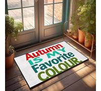 FZFN Felpudo lavable para cocina al aire libre, el otoño es mi color favorito. Divertida entrada interior antideslizante para interiores y exteriores para mamá (65 x 90 cm)