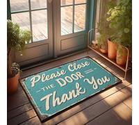 FZFN Felpudo para dormitorio con texto en inglés "Dorm Sweet Dorm Sweet Dorm", con texto en inglés "Please Close the Door", para habitación de adolescentes, 65 x 90 cm