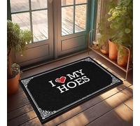 FZFN Felpudos absorbentes antideslizantes para decoración de patio trasero | I Love My Hoes - Manta antideslizante para el hogar de matemáticas (40 x 60 cm)