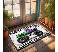 FZFN Felpudos al aire libre Monster Truck Parking Only: Violators Will Be Smashed! Felpudo para hombres Stuff Man Cave Furniture(50 x 80 cm)