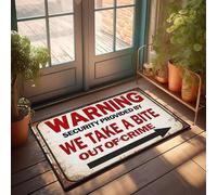 FZFN Felpudos de exterior mullidos para dormitorio con advertencia de seguridad proporcionada por We Take A Bite Out Of Crime | Decoración del hogar, alfombra antideslizante para ducha, ideal para