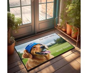 FZFN Felpudos para exteriores, el tiempo dedicado a jugar al golf nunca se desperdicia, antideslizante y absorbente, ideal para zonas de billar de alto tráfico (65 x 90 cm)