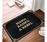 FZFN Felpudos para exteriores geniales para dormitorio, mamá criada a rebelde, divertida decoración de habitación, antideslizante, antifatiga, ideal para agricultores, habitación de niños, zona de