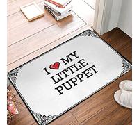 FZFN Felpudos para exteriores, impermeables, para cocina, con texto en inglés "I Love My Little Puppet Fuzzy For Bedroom Antimicrobial" (50 x 80 cm)