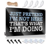 FZFN Goods - Arte de pared divertido personalizado | Just Pretend I'm Not Here Clean - Decoración de jubilación (20 x 30 cm)