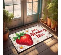 FZFN Home Sweet Home Alfombra Pure Strawberry Bliss: A Sweet Celebration Of Nature'S Delight Felpudo Zapatos Here Alfombra para dormitorio estético (40 x 60 cm)