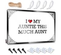 FZFN I Love My Auntie This Much Aunt - Decoración de pared de metal para colgar en la pared (20 x 30 cm)