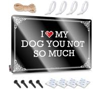 FZFN I Love My Dog You Not So Much - Juego de baño vintage para decoración de pared (30 x 40 cm)