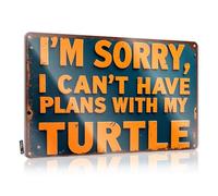 FZFN I'm Sorry, I Can't Have Plans With My Turtle. Grunge Fall - Decoración de pared para colgar en el baño (20 x 30 cm)