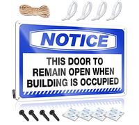 FZFN Letrero con texto en inglés "Notice This Door To Remain Open When Building Is Occupied Teenage Indie", accesorios de pared vintage (30 x 40 cm)