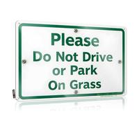 FZFN Letrero de amor para pared, diseño con texto en inglés "Respect Nature: No Driving or Parking On Grass Fun Inapropiada" estilo retro decoración para gimnasio (30 x 40 cm)