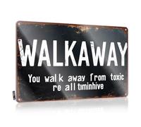 FZFN Letrero de estaño para dormitorio con texto en inglés "Walk Away From Toxic Relationships: Embrace Positive Change" (20 x 30 cm)