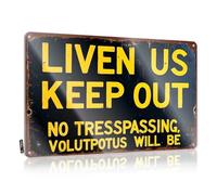 FZFN Letrero de estaño para habitación con texto en inglés "Keep Out: No Trespassing, Voluptuous Will Be Tin Sign" (30 x 40 cm)