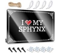 FZFN Letrero de metal de estaño de invierno con texto en inglés «I Love My Sphynx» (20 x 30 cm)