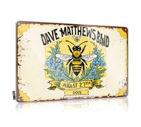 FZFN Letrero de metal para bar con texto en inglés "For Man Cave Dave Matthews" Band: A Celebration Of Nature And Music On August 2 (30 x 40 cm)