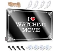 FZFN Letrero divertido para decoración de habitación con texto en inglés "I Love Watching Movie Soft Area Rustic Style Artwork For Man Cave" (30 x 40 cm)