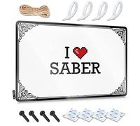 FZFN Letreros de diseño occidental | I Love Saber para sala de estar espacial (30 x 40 cm)