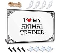FZFN Letreros de granja adorable decoración de bar para decoración del hogar - I Love My Animal Trainer Accesorio de estilo rústico para cueva de hombre (30 x 40 cm)