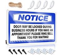 FZFN Letreros vintage divertidos con texto en inglés «Notice Door May Be Locked during Business Country» | Accesorios de camping de estilo vintage, decoración divertida para sala de juegos, fácil de