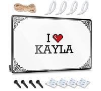 FZFN Man Cabe Decor Accessories - Letreros de pared de metal retro con texto en inglés "I Love Kayla" listo para colgar en el gimnasio (30 x 40 cm)