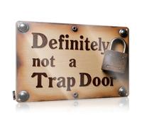 FZFN Men Stuff Funny Sign Designer | Unlocking The Mystery: Definitely Not A Trap Door Lovely Classroom Decoration (30 x 40 cm)
