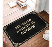 FZFN Mr Good Lookin' Is Cookin' - Alfombra de baño para dormitorio, resistente a las manchas, fresca para dormitorio, resistente al agua, fácil de limpiar, para niñas, alto tráfico (50 x 80 cm)