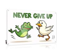 FZFN Never Give Up, Keep Moving Forward! Decoración de cerveza colgante para caravana | Decoración de pared simple y divertida decoración de pared de metal vintage (20 x 30 cm)