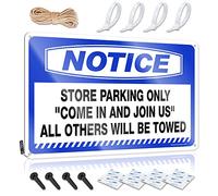 FZFN Notice Store Parking Only come In And Join Us All Others Will Be Towed Cool Vintage Wall Decor | Accesorios de dormitorio estilo vintage, decoración de comedor fácil de colgar (30 x 40 cm)