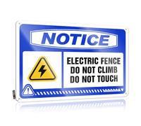 FZFN Notice - Valla eléctrica con texto en inglés "Do Not Climb Do Not Touch", decoración de pared vintage de cabaña, decoración decorativa divertida (30 x 40 cm)