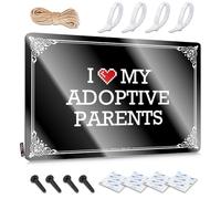 FZFN Póster decorativo divertido con texto en inglés "I Love My Adoptive Parents" (20 x 30 cm)