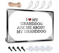 FZFN Póster vintage chic vintage para pared, letrero de estaño impermeable para niñas | 8 x 12 pulgadas I Love My Granddog Ask Me About My Granddog Perfecto para decoración de días (30 x 40 cm)