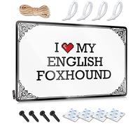 FZFN Póster vintage con texto en inglés «I Love My English Foxhound» (30 x 40 cm)