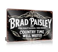 FZFN Pósteres de estilo vintage adolescente | Brad Paisley's Country Time: A Celebration Of Wasted Moments, decoración del hogar reutilizable (20 x 30 cm)