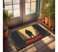 FZFN Reiearin: The Silent Guardian Of Time - Felpudo para puerta de entrada exterior (50 x 80 cm)