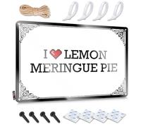 FZFN Room Stuff - Póster vintage con texto en inglés «I Love Lemon Merengue Pie» hecho a mano, decoración de pared de metal para cobertizo (30 x 40 cm)