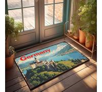 FZFN Runner Germany: un viaje a través de paisajes atemporales y rica historia, impermeable, para juegos de cocina absorbente de interiores, tapete ideal para zonas de alto tráfico de silicona (65 x