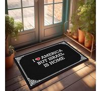 FZFN Tapete antideslizante para exteriores pequeños con texto en inglés "I Love America But Israel Is Home" (40 x 60 cm)