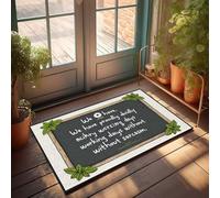 FZFN Tapete de bienvenida con texto en inglés "We Have Proudly Duly Acikry Wreising Days Working Dalys Without S Doormat Pool Stuff Home Bar Accessories (50 x 80 cm)