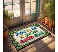 FZFN Tapete moderno para el suelo con texto en inglés «Fou To Be If Jor Jor Gord Ghe: A Colorful Adventure» | Ultra lavable para baño, decoración del hogar occidental ideal para caza (50 x 80 cm)