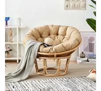 FZKun Cojín colgante para silla, acogedor estilo nido, redondo, grueso, almohada de apoyo suave para hamaca Papasan, sillas de huevo de radar, uso en interiores y exteriores, balcón, jardín (F, 110 x