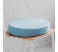 FZKun Cojín de asiento de espuma viscoelástica para sillón, cojín elevador antideslizante, cómodo cojín de asiento para interior y exterior, coche, oficina, sofá (azul claro, redondo, 40 x 40 cm de