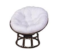 FZKun Cojín para silla Papasan - Cojín redondo acolchado grueso para silla, columpio de nido de huevo suave, cojín de asiento acogedor, hamaca relajante para interiores y exteriores (blanco, 60 cm)