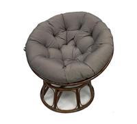 FZKun Cojín para silla Papasan - Cojín redondo acolchado grueso para silla, columpio de nido de huevo suave, cojín de asiento acogedor, hamaca relajante para interiores y exteriores (gris oscuro, 130