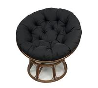 FZKun Cojín para silla Papasan - Cojín redondo acolchado grueso para silla, columpio de nido de huevo suave, cojín de asiento acogedor, hamaca relajante para interiores y exteriores (negro, 80 cm)