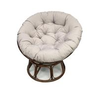 FZKun Cojín para silla Papasan - Cojín redondo acolchado grueso para silla, columpio de nido de huevo suave, cojín de asiento acogedor, hamaca relajante para interiores y exteriores (gris, 130 cm)