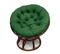 FZKun Cojín para silla Papasan - Cojín redondo acolchado grueso para silla, columpio de nido de huevo suave, cojín de asiento acogedor, hamaca relajante para interiores y exteriores (verde oscuro, 90